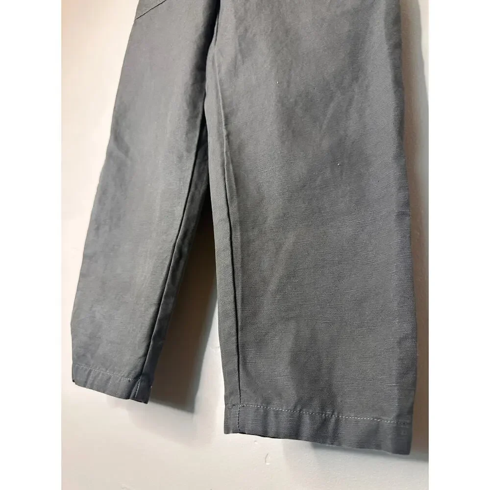 Banana Republic Dark Olive High Waisted Wide Leg Paperbag Pants with Belt 00P
